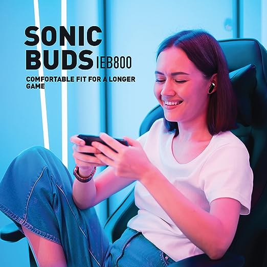 SYSKA Sonic Buds IEB800 True Wireless Earbuds with Ultra Sync Technology, 30Hr Play BackTime, Smooth Touch Control, IPX4 Water Resistant (Jet Black, Made in India) SYSKA Sonic Buds IEB800 True Wireless Earbuds with Ultra Sync Technology, 30Hr Play BackTime, Smooth Touch Control, IPX4 Water Resistant (Jet Black, Made in India)